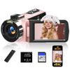 4K Video Camera Camcorder, UHD 56MP WiFi Vlogging Camera for YouTube with IR Night Vision, 18X Digital Zoom 3.0" Touch Screen