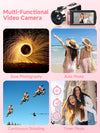 4K Video Camera Camcorder, UHD 56MP WiFi Vlogging Camera for YouTube with IR Night Vision, 18X Digital Zoom 3.0" Touch Screen