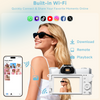 6K Digital Camera for Photography Autofocus, 64MP WiFi Vlogging Camera with 3" 180° Flip Screen, 16X Zoom, Noise Reduction