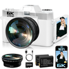 6K Digital Camera for Photography Autofocus, 64MP WiFi Vlogging Camera with 3" 180° Flip Screen, 16X Zoom, Noise Reduction