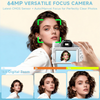6K Digital Camera for Photography Autofocus, 64MP WiFi Vlogging Camera with 3" 180° Flip Screen, 16X Zoom, Noise Reduction