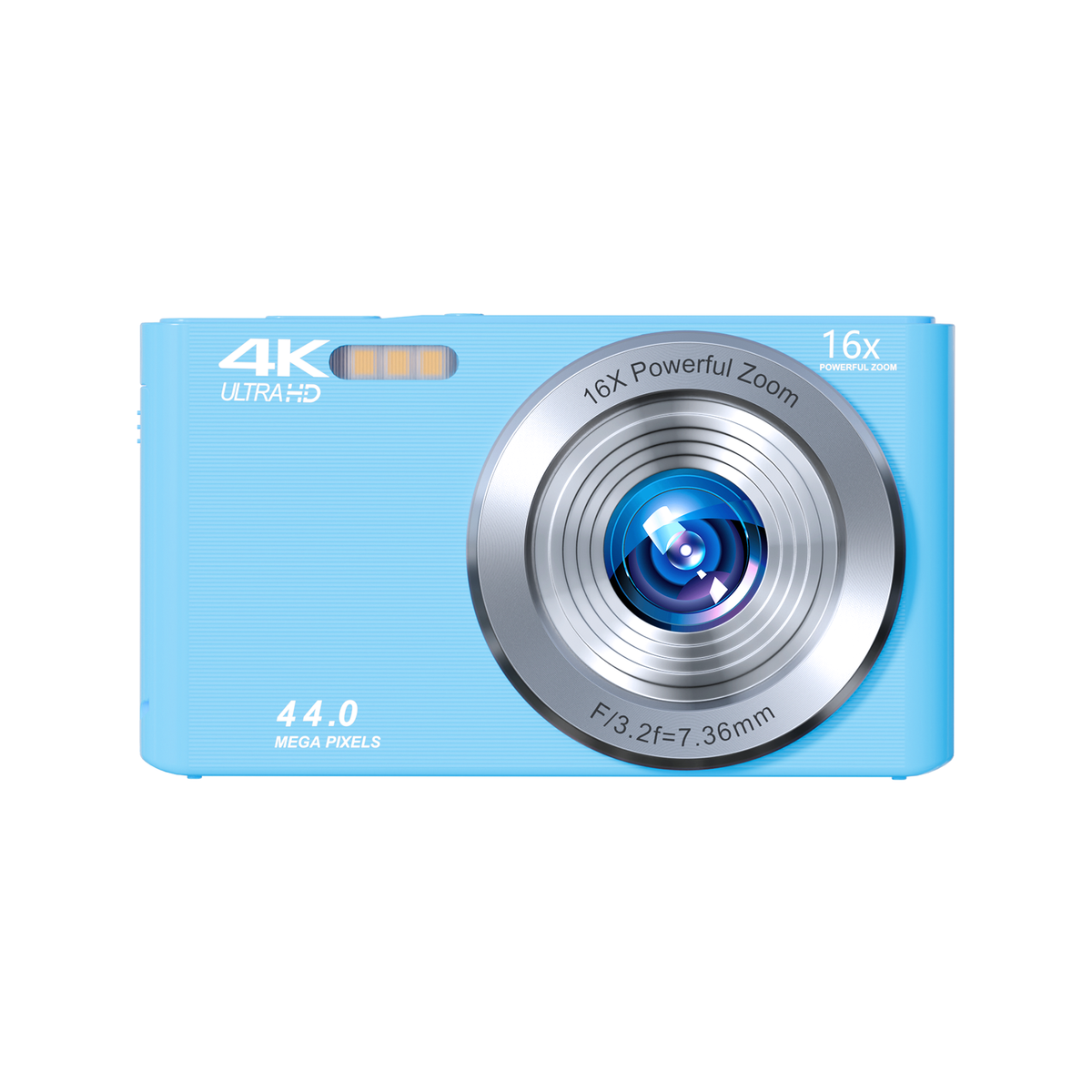 SMARTKLIK DC06 Blue digital camera - front [asset:dc06-blue-front]