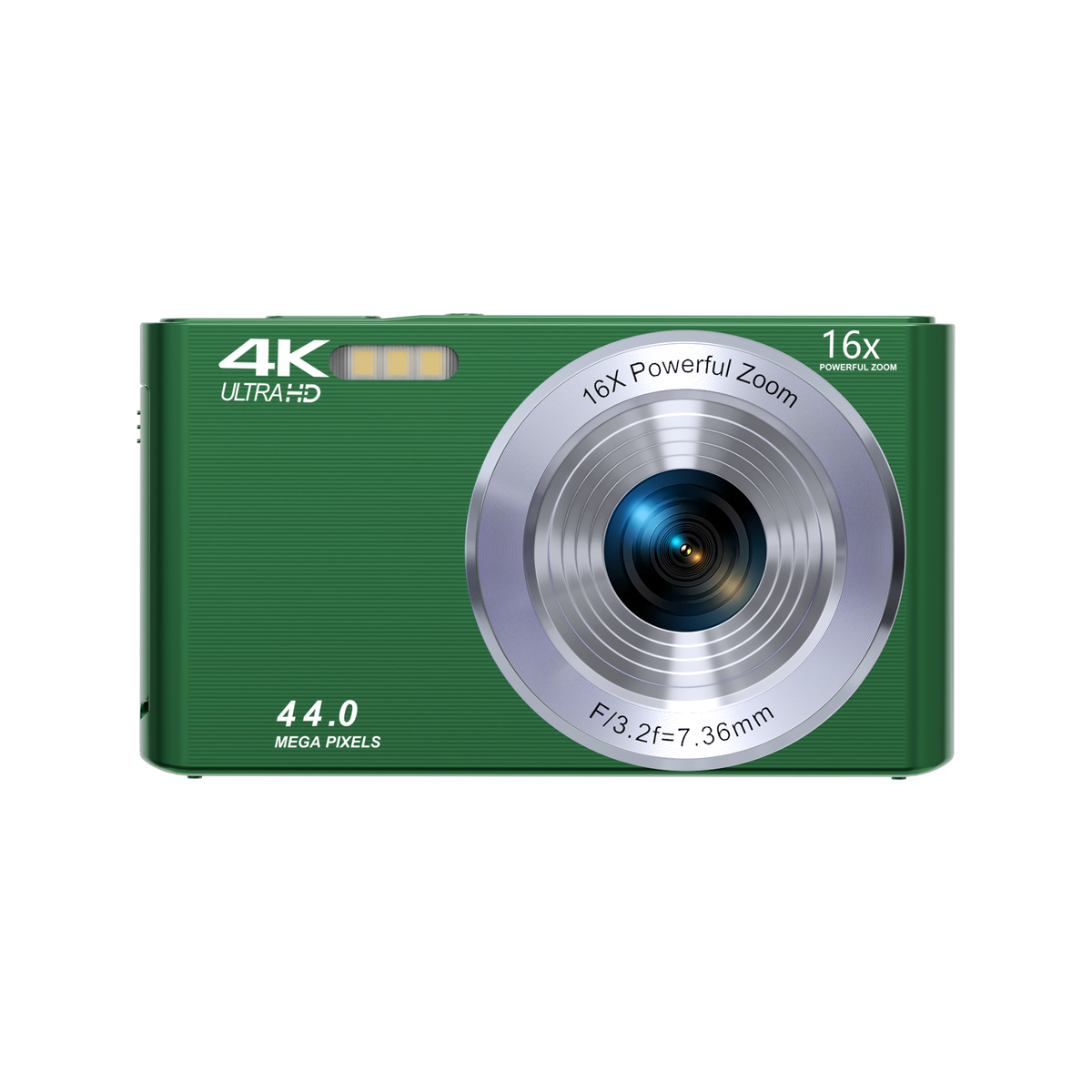 SMARTKLIK DC06 Green digital camera - front [asset:dc06-green-front]
