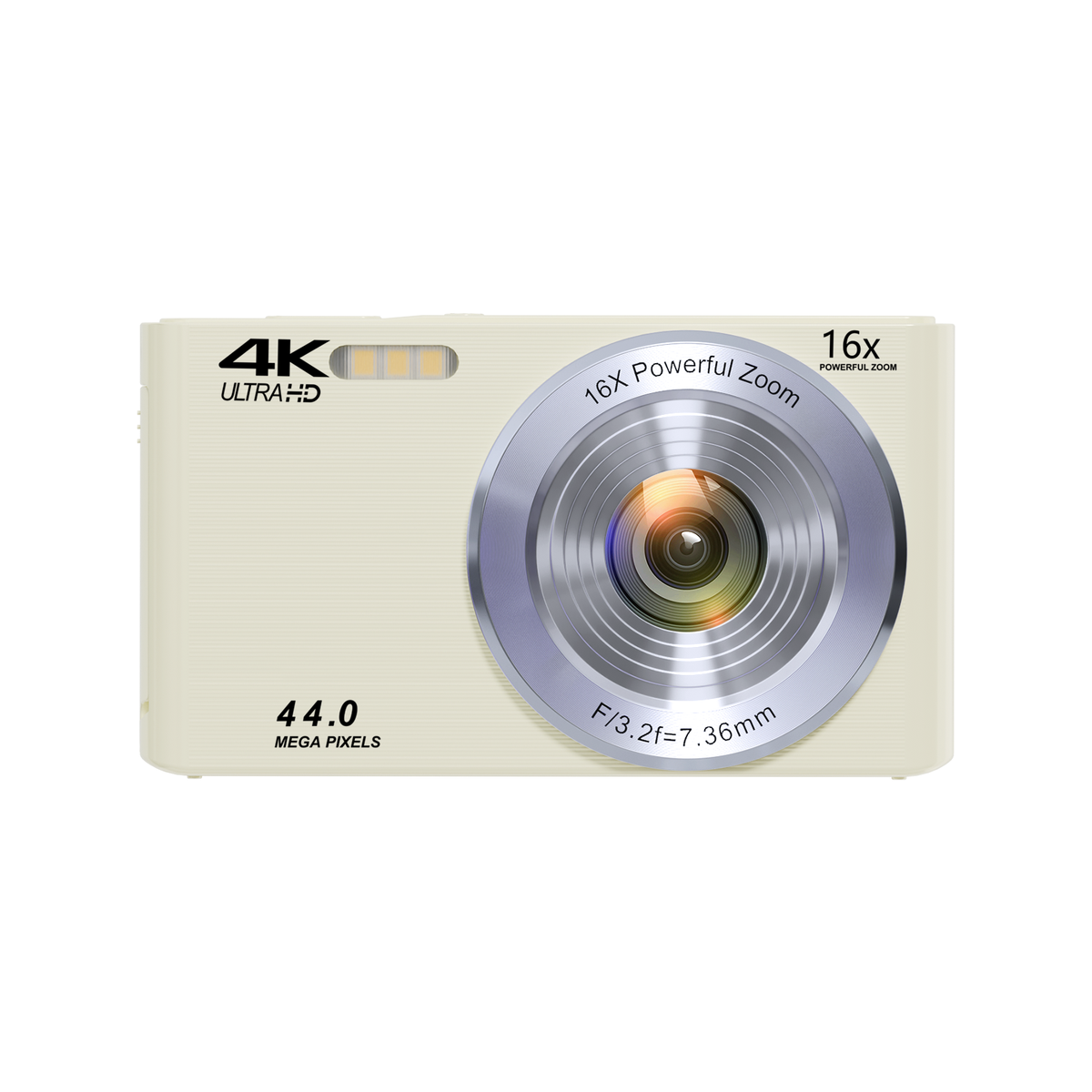 SMARTKLIK DC06 Ivory digital camera - front [asset:dc06-ivory-front]