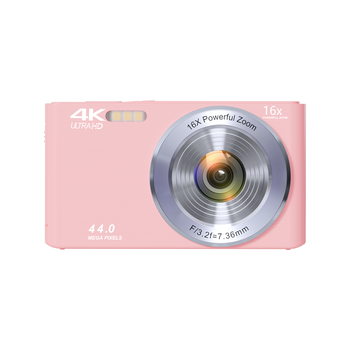 SMARTKLIK DC06 Pink digital camera - front [asset:dc06-pink-front]