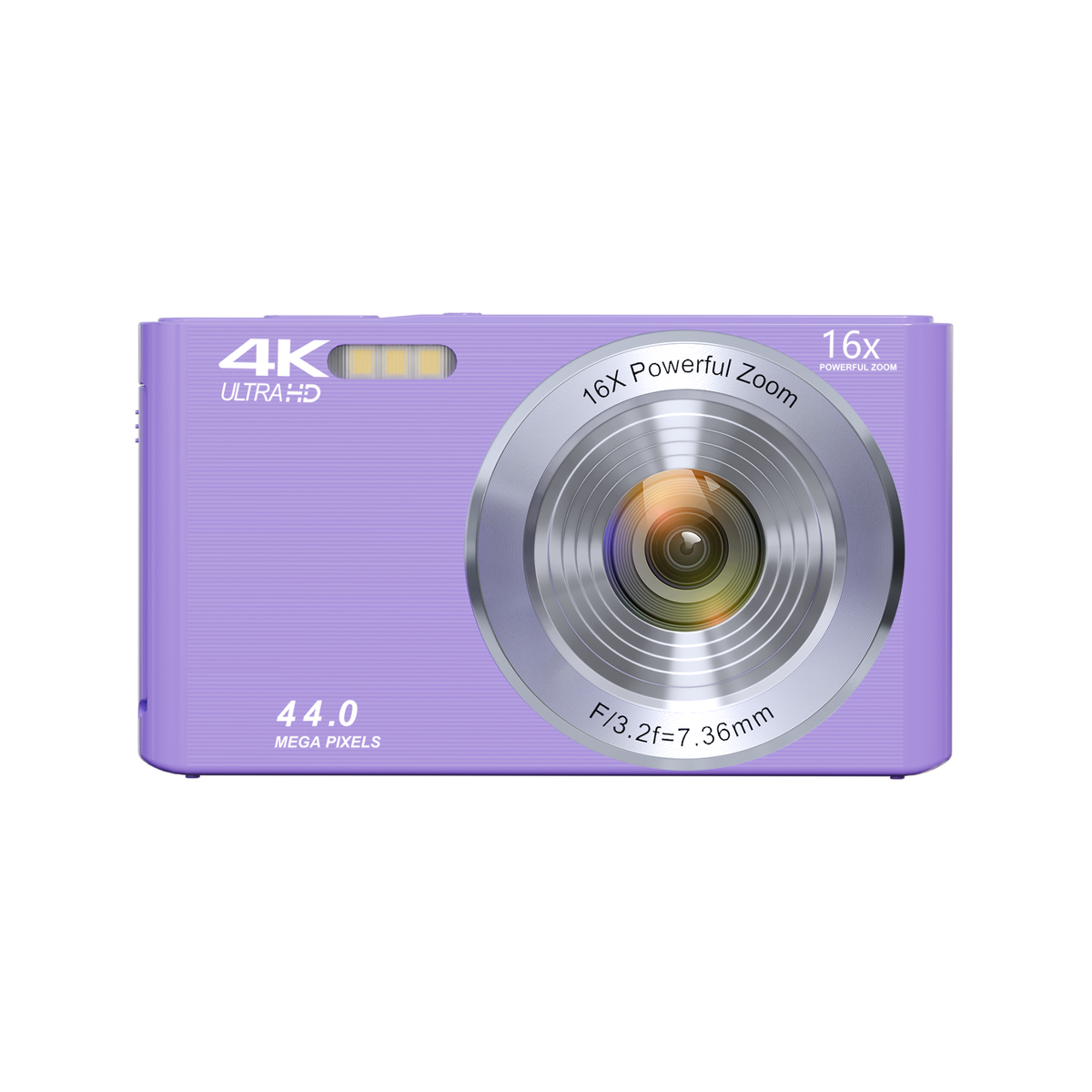 SMARTKLIK DC06 Purple digital camera - front [asset:dc06-purple-front]