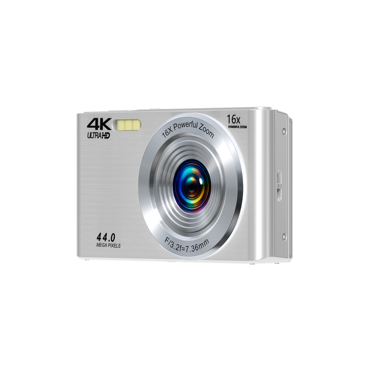 SMARTKLIK DC06 Silver digital camera - right side [asset:dc06-silver-right-side]