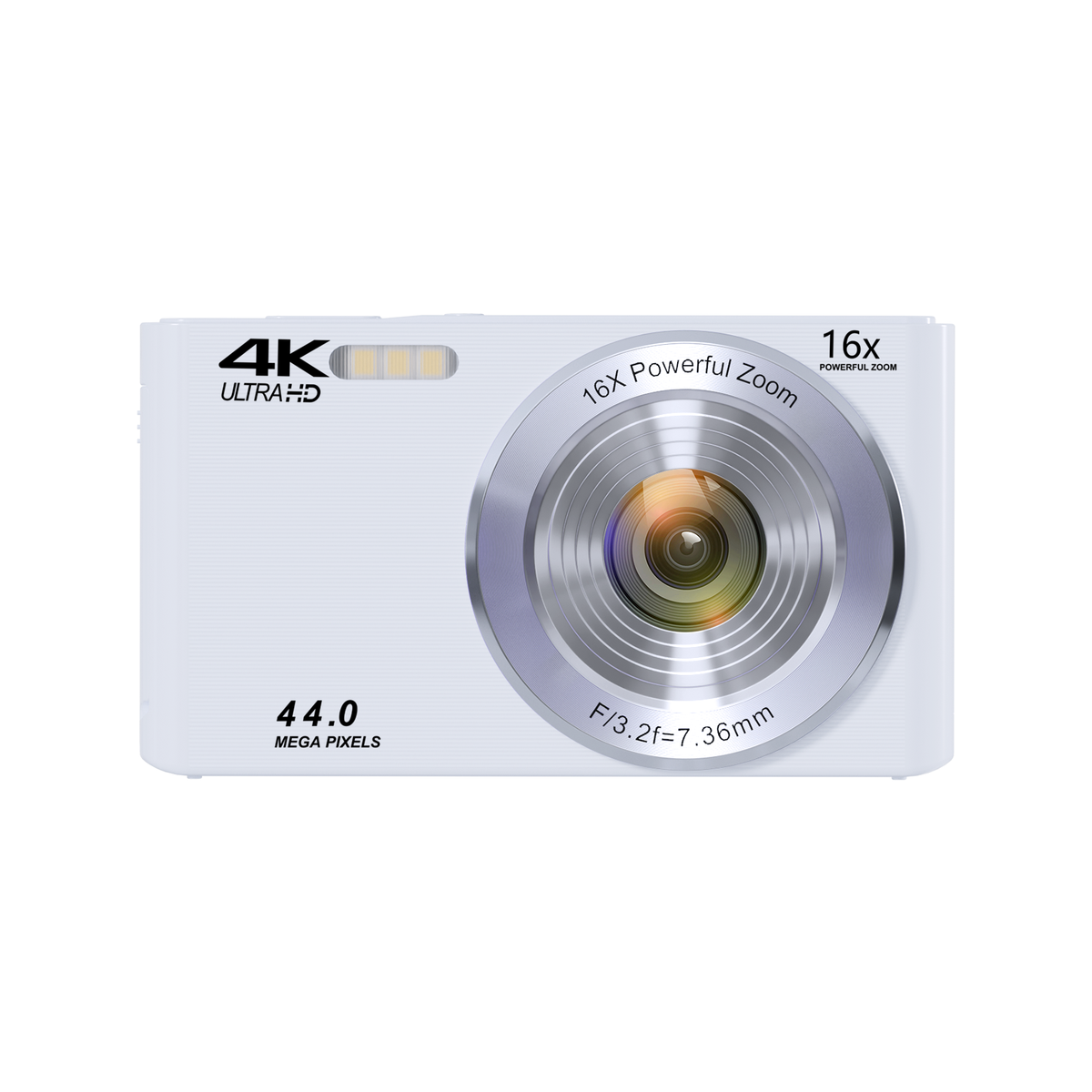 SMARTKLIK DC06 White digital camera - front [asset:dc06-white-front]