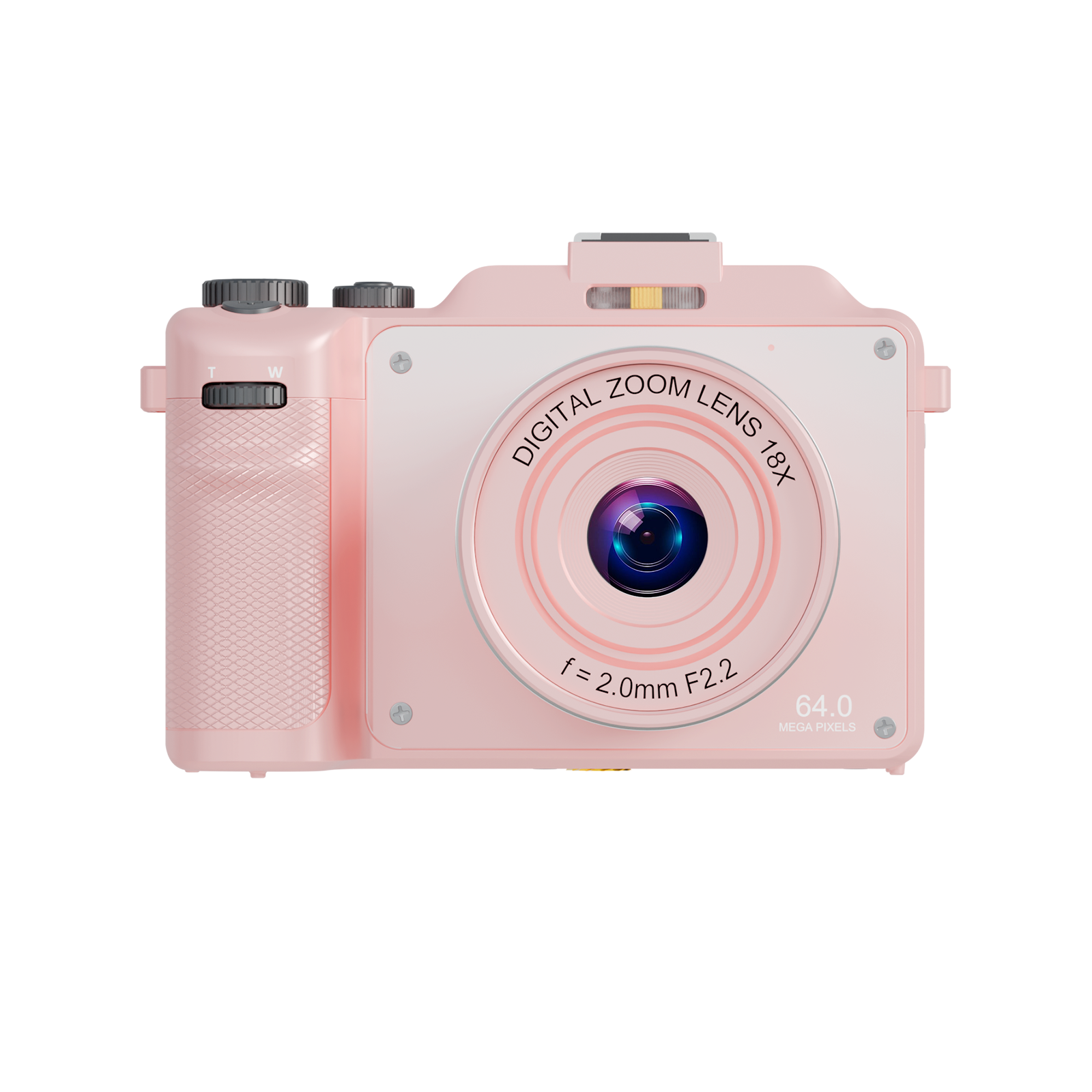 SMARTKLIK DC09 Pink digital camera - front [asset:dc09-pink-front]