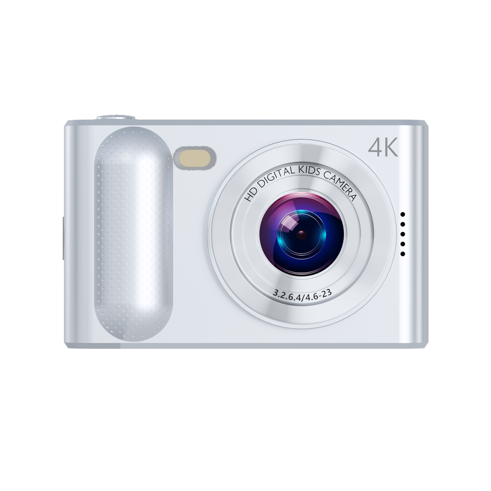 SMARTKLIK DC12 Silver digital camera - front [asset:dc12-silver-front]