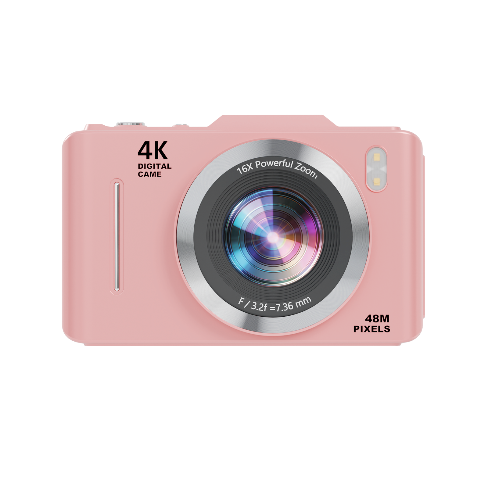 SMARTKLIK DC16 Pink digital camera - front [asset:dc16-pink-front]