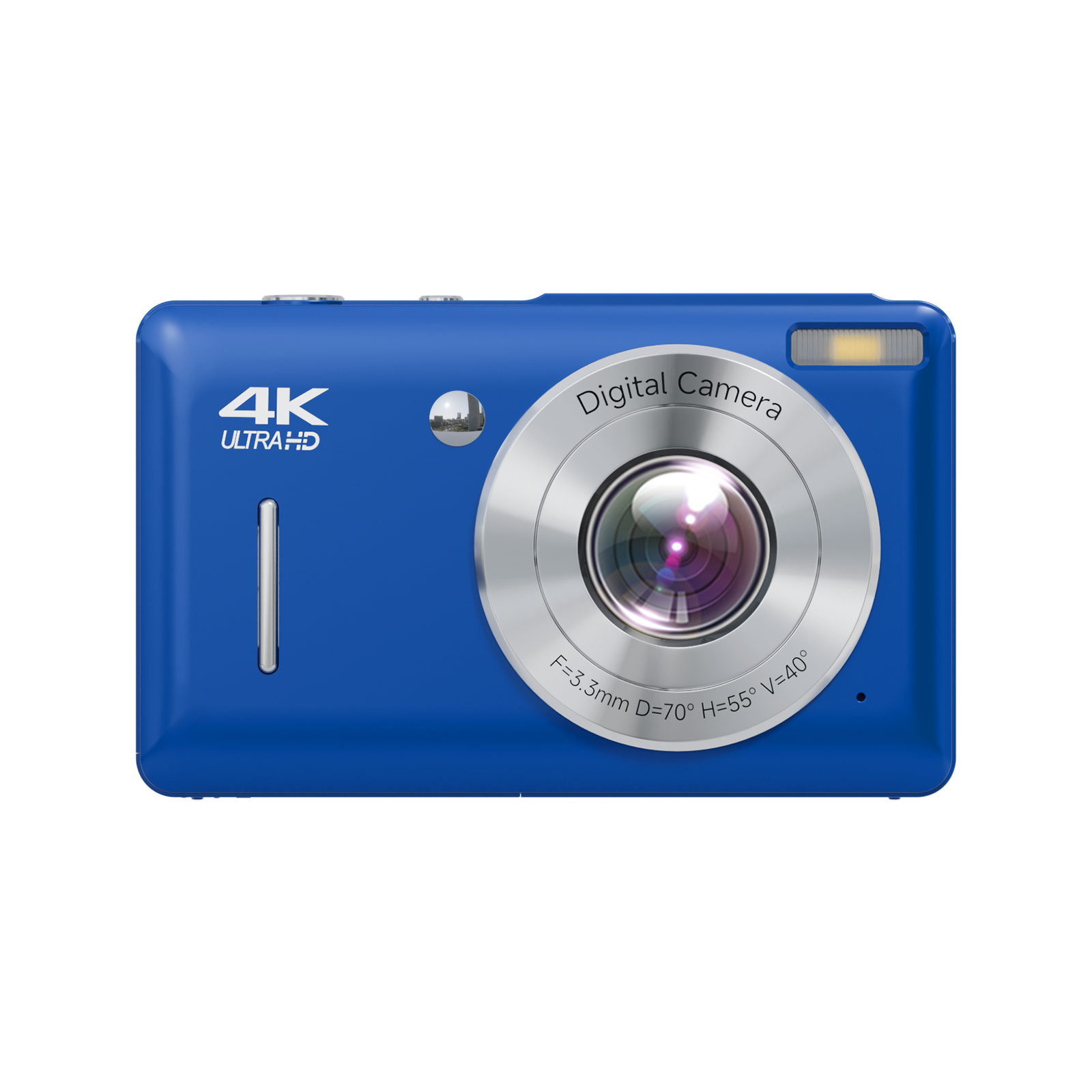SMARTKLIK DC228 Blue digital camera - front [asset:dc228-blue-front]
