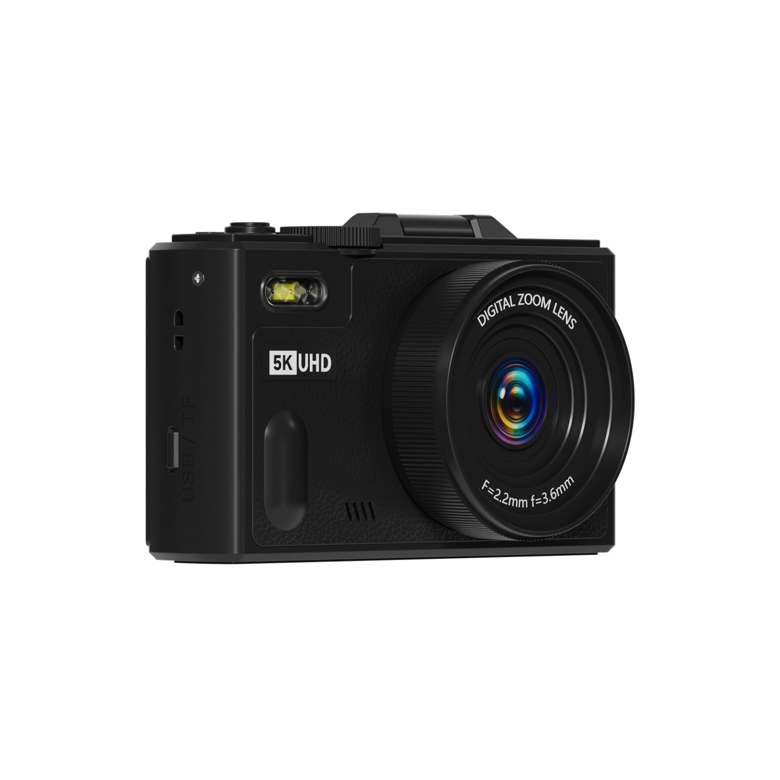 SMARTKLIK DC231 Black digital camera - left side [asset:dc231-black-left-side]