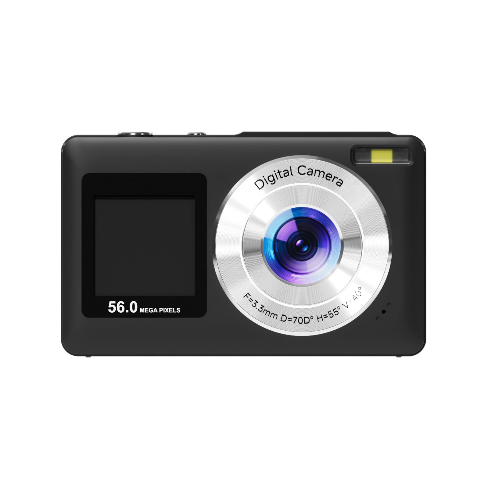 SMARTKLIK DC251 Black digital camera - front [asset:dc251-black-front]