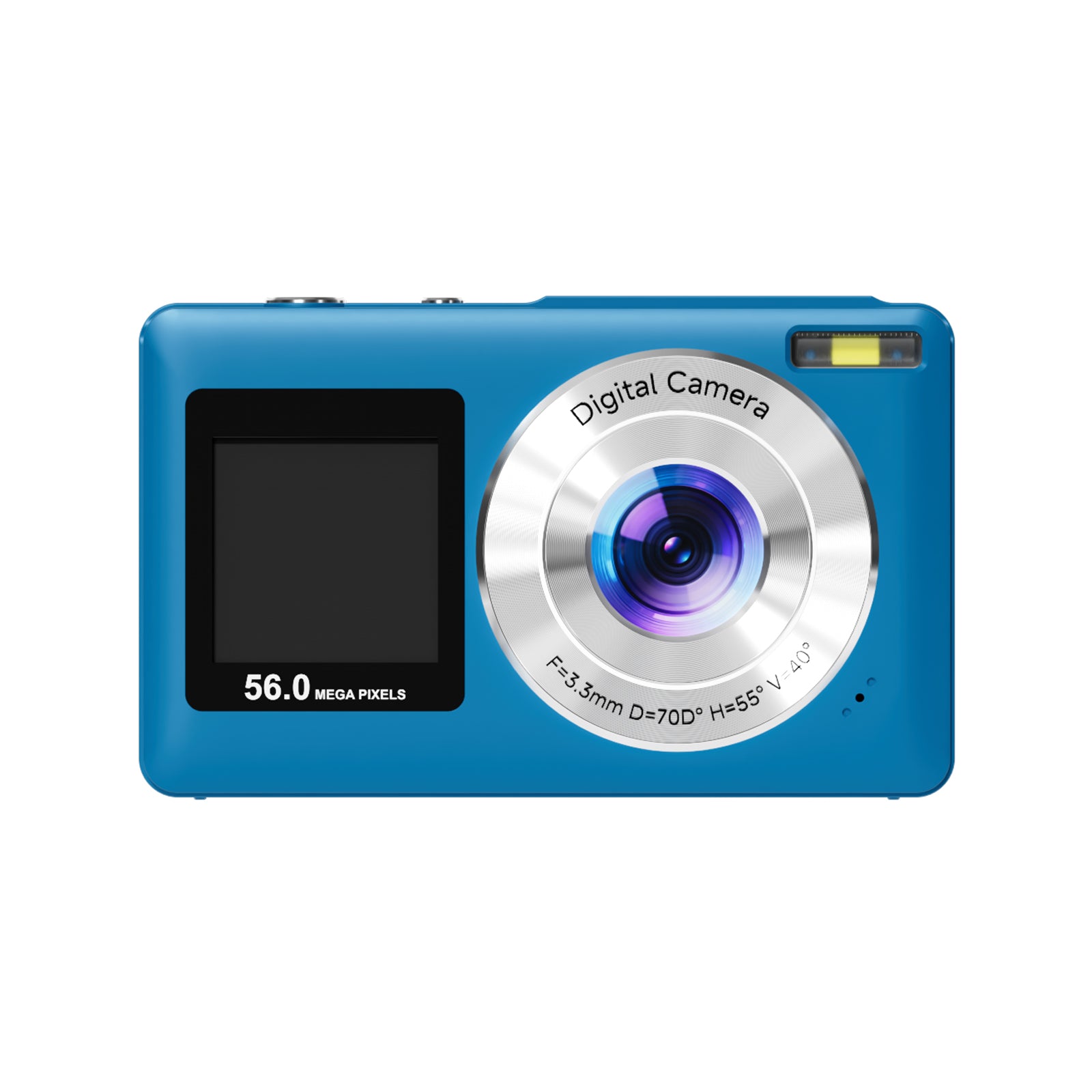 SMARTKLIK DC251 Blue digital camera - front [asset:dc251-blue-front]