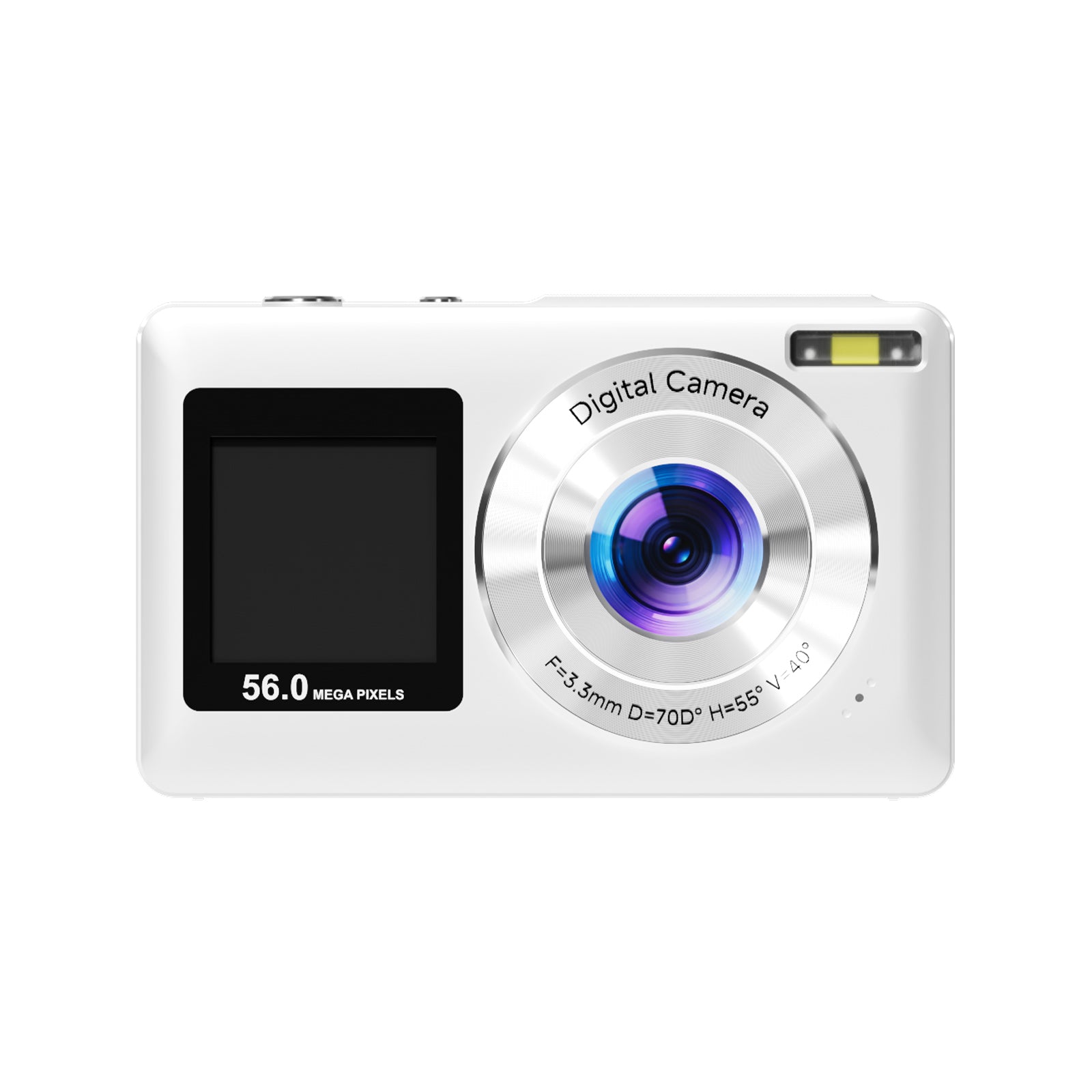 SMARTKLIK DC251 White digital camera - front [asset:dc251-white-front]
