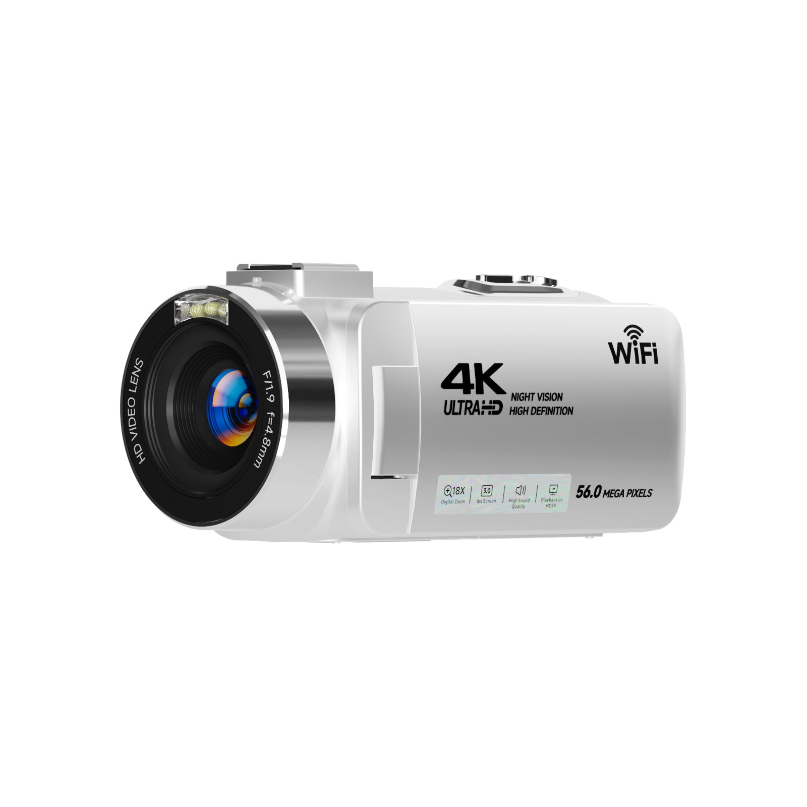 SMARTKLIK DV04 Silver digital camera - right side [asset:dv04-silver-right-side]