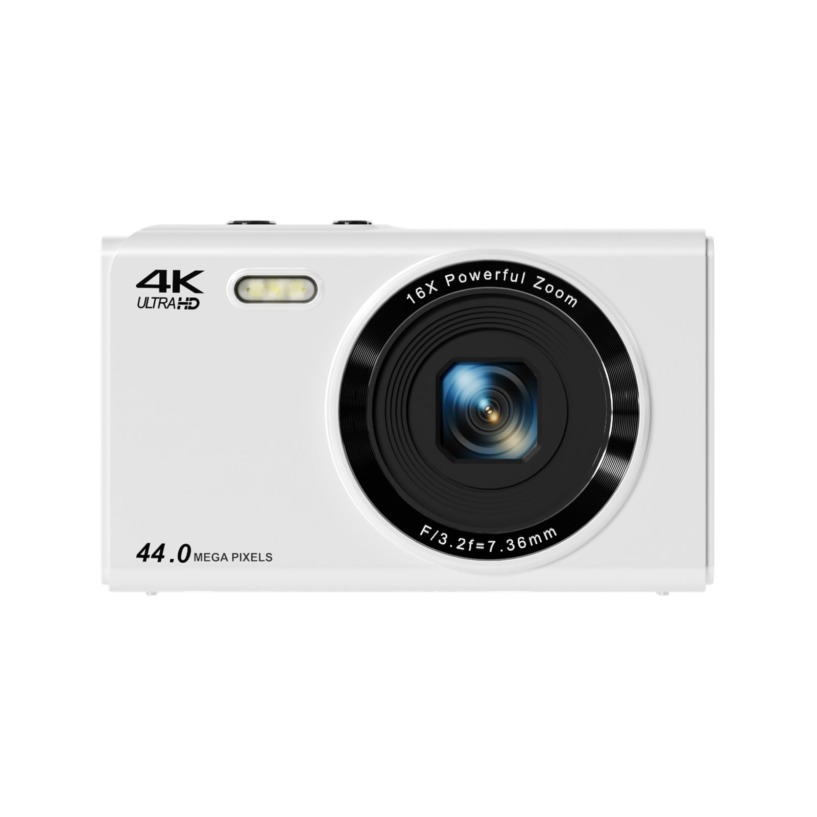 SMARTKLIK KP03 White digital camera - front [asset:kp03-white-front]