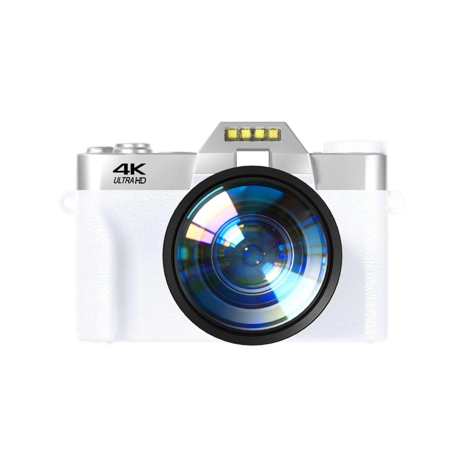 SMARTKLIK R10-4K White digital camera - front [asset:r10-4k-white-front]
