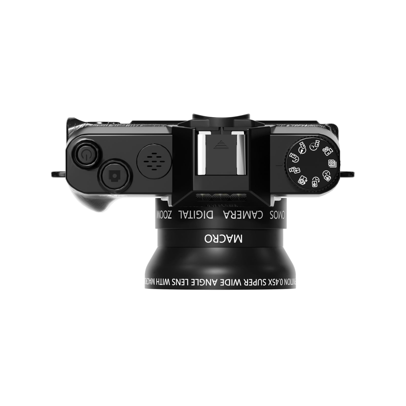 SMARTKLIK R10-5K Black digital camera - top [asset:r10-5k-black-top]
